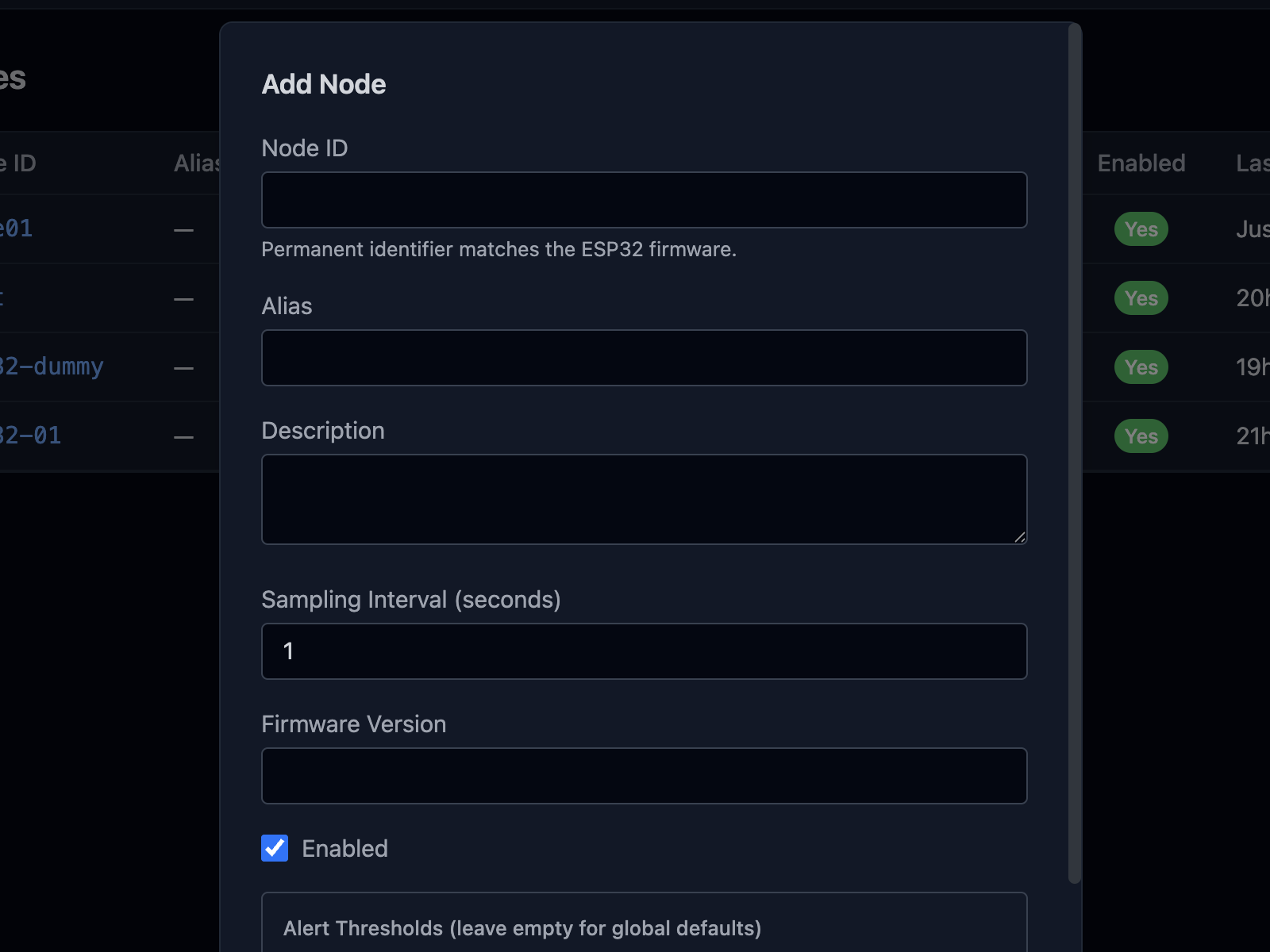 Creating a Node